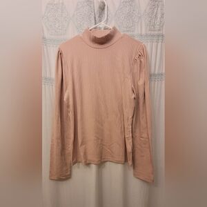 GAP Pink Relaxed Ribbed Long Sleeve Sweatshirt